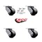 Service Caster 3.25 Inch Glass Filled Nylon Caster Set with Roller Bearing and Swivel Lock SCC SCC-30CS3420-GFNR-BSL-4 - alternate 3